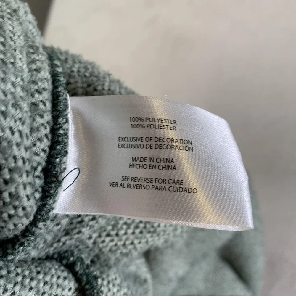 Eddie Bauer Sweater Womens‎ XL Green Mock Neck Fleece Henley Pullover Pockets